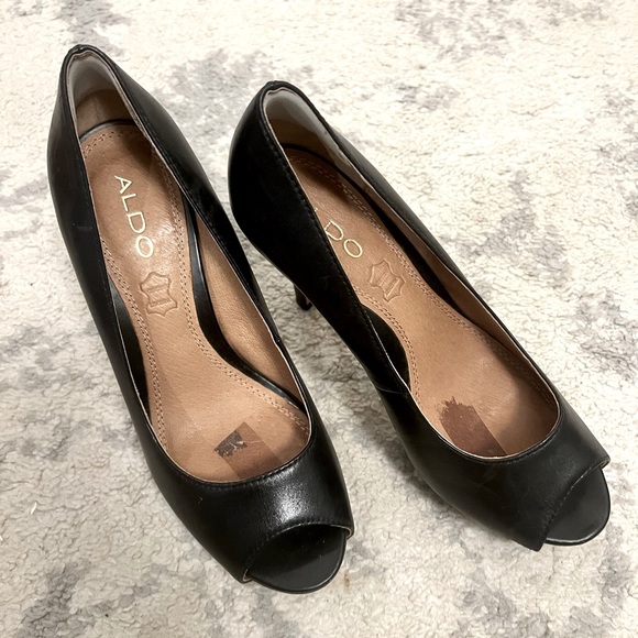 Aldo black peep toe stilettos - Picture 3 of 5